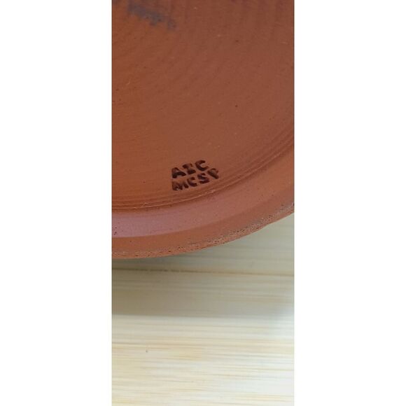 Vintage Handmade Wheel Thrown Earthenware Cobalt Blue Glazed Planter Vase - Picture 15 of 16